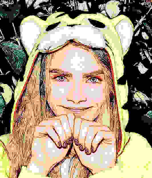 Cara眼妝之二：橘紅色上眼線