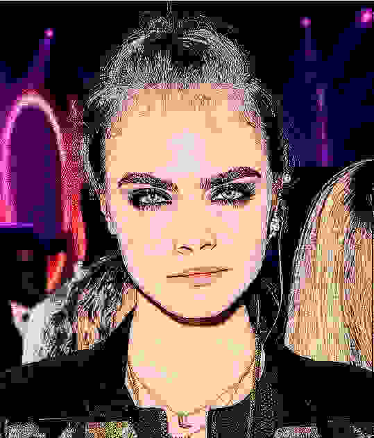 Cara眼妝之四：煙熏眼妝+黑色粗眉