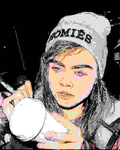 Cara眼妝之九：裸色眼影+粗眉