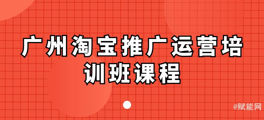 廣州淘寶推廣運營培訓(xùn)班課程 廣州淘寶推廣運營培訓(xùn)班課程